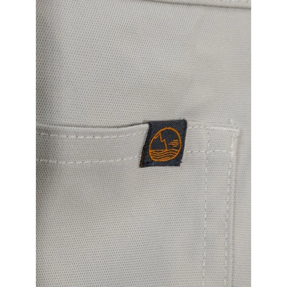 Travelsmith Mens Golf Travel Shorts Size 34 Stone Beige Sorona Stretch Zip...
